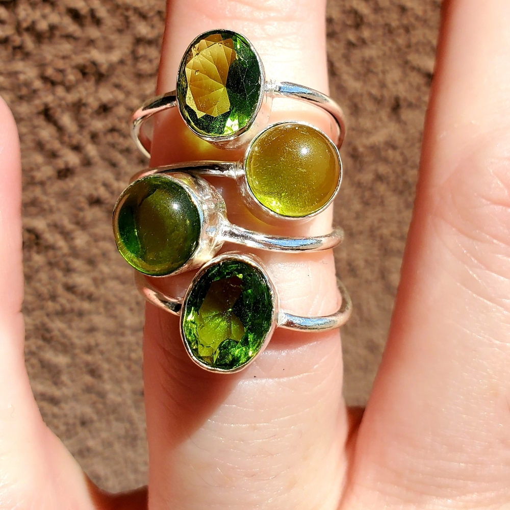 New Peridot Silver Ring.